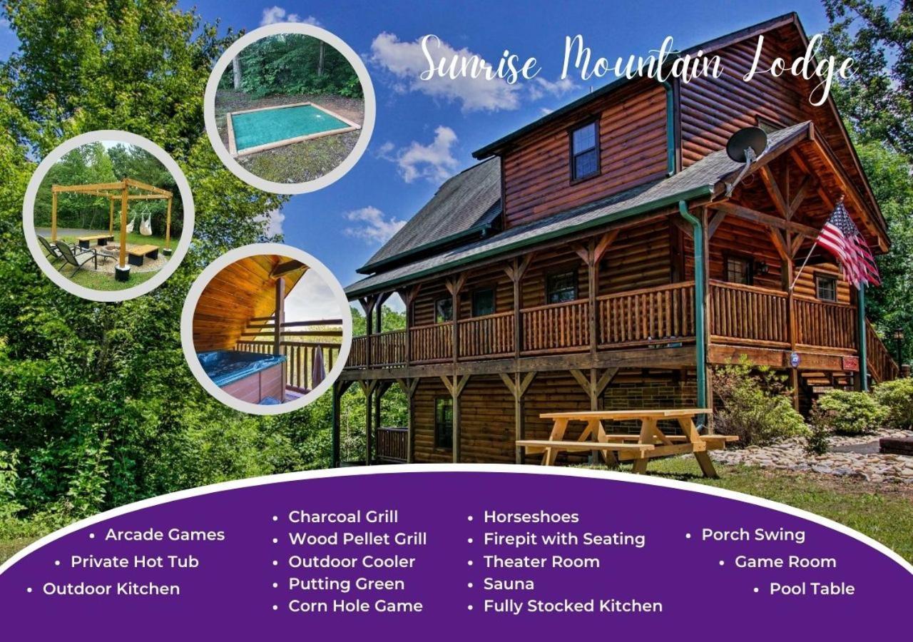 Fabulous Pet-Friendly, Family Cabin With Outdoor Kitchen, Hot Tub, Sauna, Fireplace, Theater Room, Arcade, Pool Table, And Fire Pit Within Minuties Of Dollywood Sevierville Exterior foto